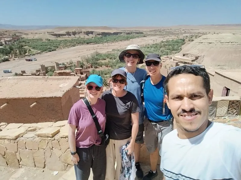 Ayoub guiding an American family in Morocco