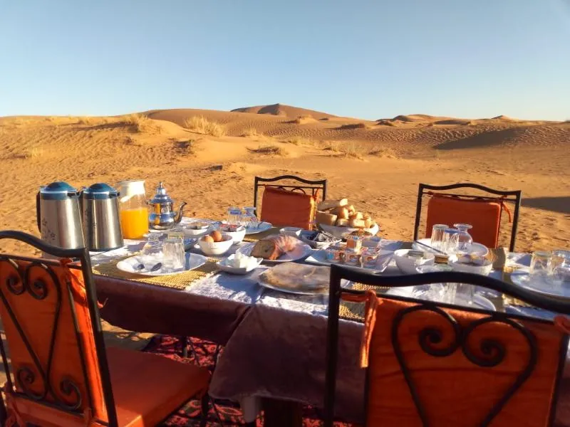 Meal with dune view on 1 Night Overnight Camel Trekking Merzouga Desert