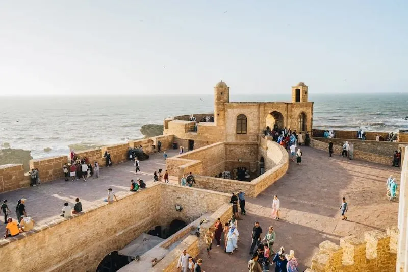 The Skala ramparts of Essaouira above the Atlantic on 12 Days Tour from Marrakech