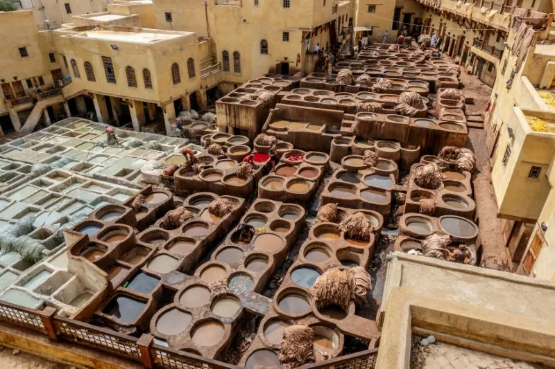 Tannery in Fes on Classic 8 Day Tour from Casablanca