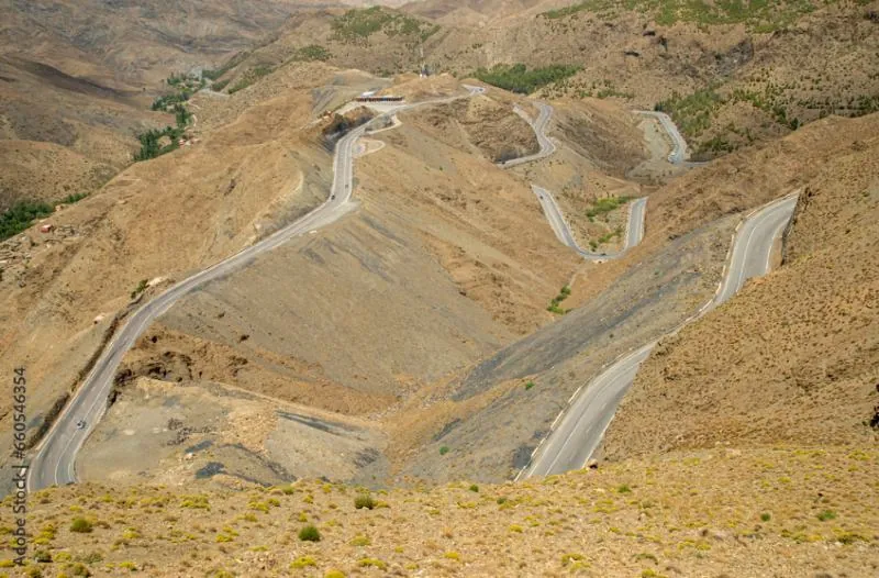 Tichka pass road on 14 Days Morocco Tour from Tangier